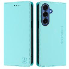OEM - RINACASIS Samsung Galaxy S26+ Pl&aring;nboksfodral Konstl&auml;der RFID Skydd - Mint Gr&ouml;n