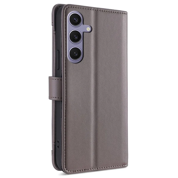 A-One Brand - Galaxy S24 Plus Konstläder Plånboksfodral med 2 Rem - Grå