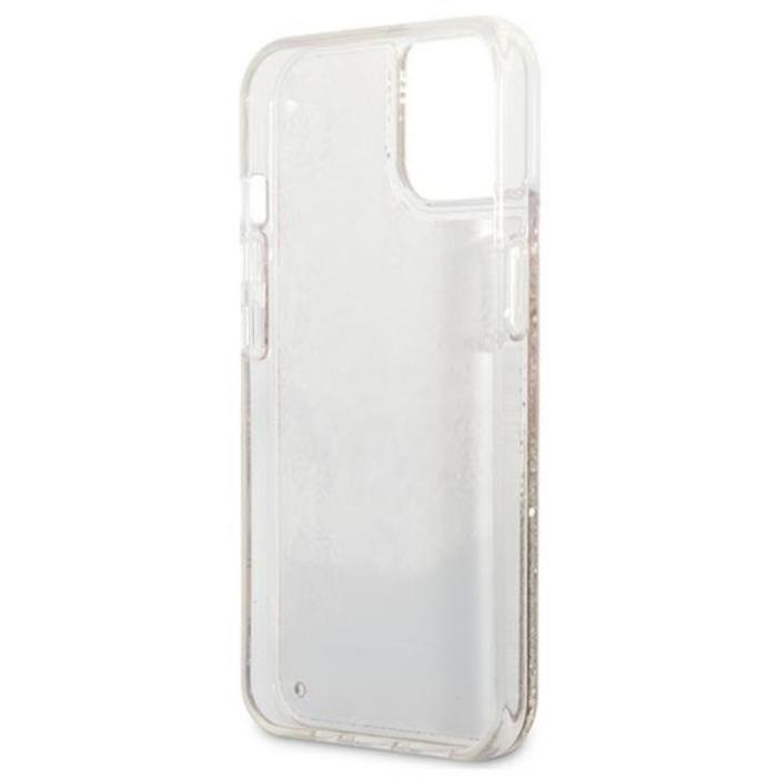 Guess - Guess iPhone 13 mini Skal Paisley Liquid Glitter - Guld