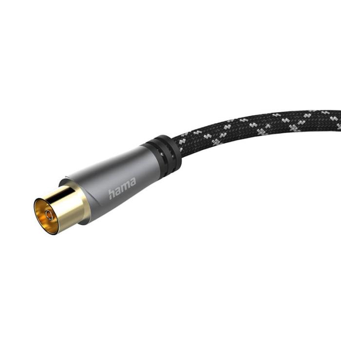 Hama - HAMA Antennkabel 120dB Svart/Grå 10.0m