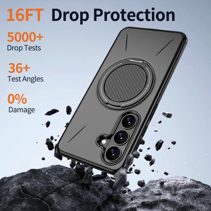 OEM - Mobilskal för Samsung Galaxy S26 Plus Magnetiskt Kickstand TPU + PC - Svart