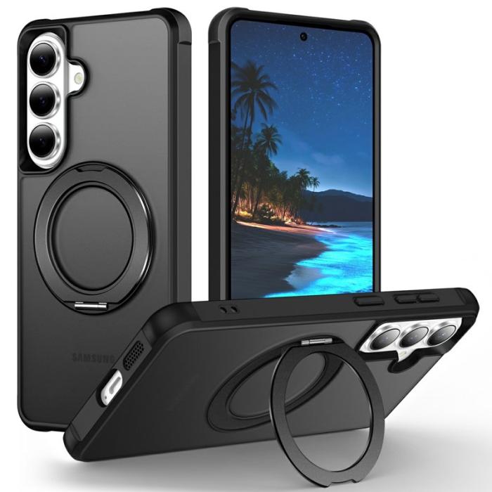 OEM - Mobilskal för Samsung Galaxy S26 Plus Magnetiskt Kickstand TPU + PC - Svart