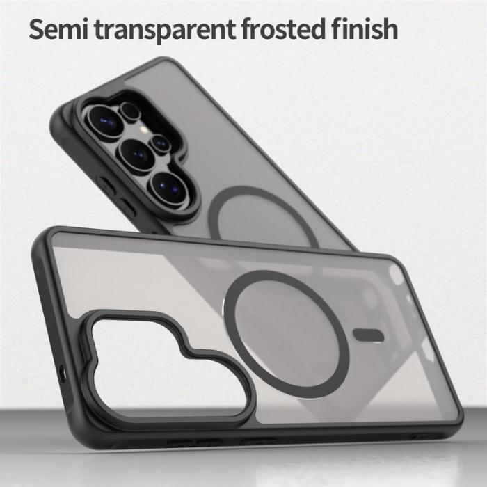 WANLONFENG - WANLONFENG Mobilskal för Samsung Galaxy S26 Ultra Magnetiskt PC + TPU - Svart