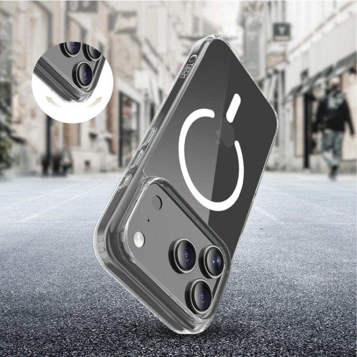 Tech-Protect - Tech-Protect iPhone 17 Pro Max Mobilskal Magsafe Flexair Hybrid - Clear