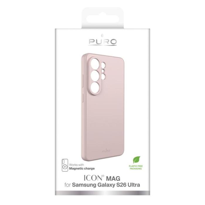 Puro - Puro Mobilskal för Galaxy S26 Ultra MagSafe Silikon ICON MAG - Rosa