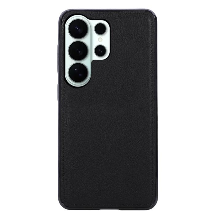 OEM - Mobilskal för Samsung Galaxy S26 Ultra Litchi Textur Konstläder - Svart