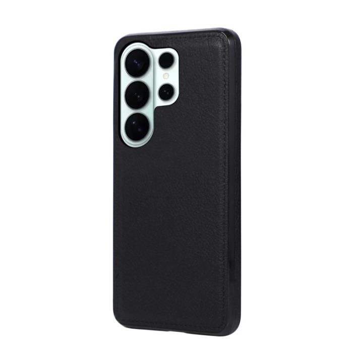 OEM - Mobilskal för Samsung Galaxy S26 Ultra Litchi Textur Konstläder - Svart