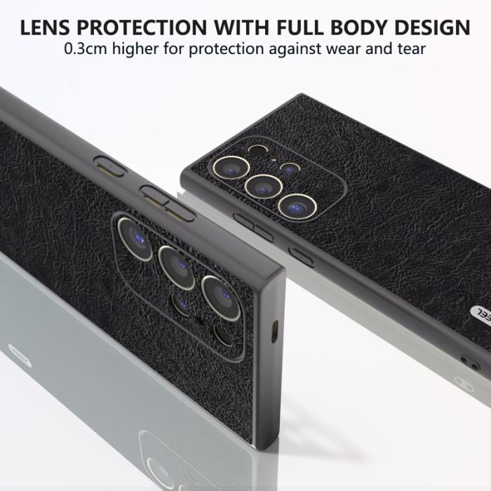 ABEEL - ABEEL Mobilskal till Samsung Galaxy S24 Ultra PU Läder Svart