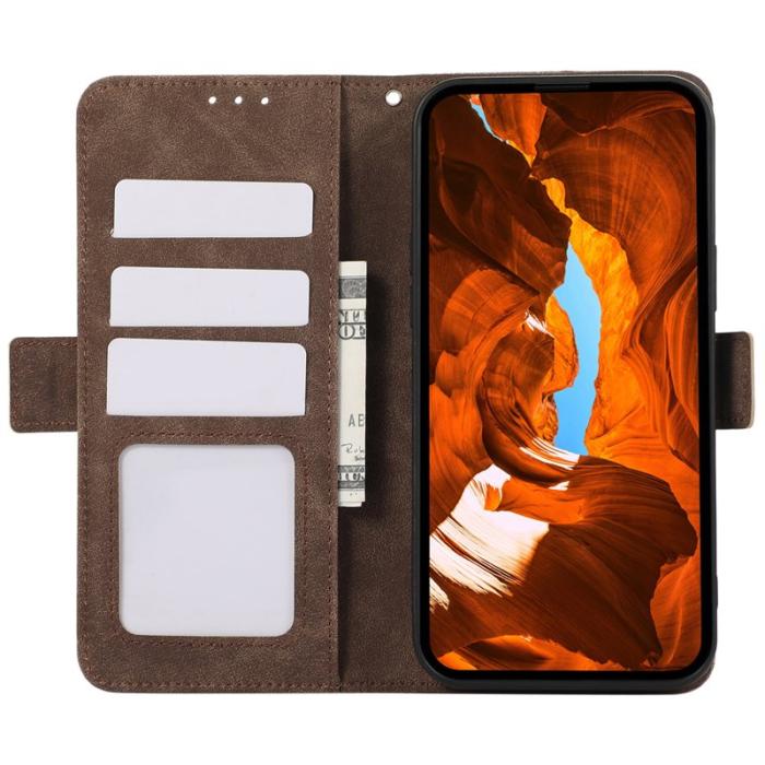 ABEEL - ABEEL Xiaomi 14T Pro Plånboksfodral Konstläder Ställ Brun