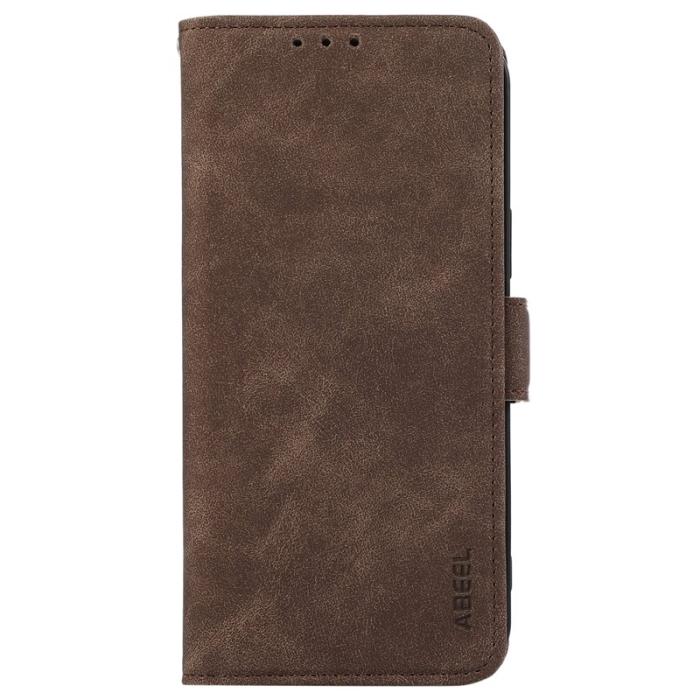 ABEEL - ABEEL Xiaomi 14T Pro Plånboksfodral Konstläder Ställ Brun