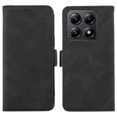 ABEEL - ABEEL Xiaomi 14T Pro Pl&aring;nboksfodral Konstl&auml;der St&auml;ll View RFID Blocker - Svart