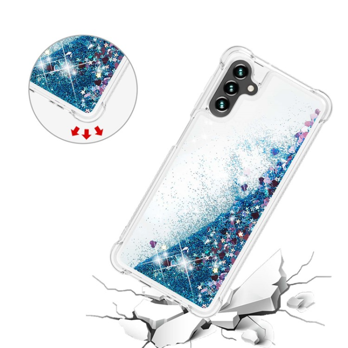 OEM - Galaxy A34 5G Mobilskal YB Quicksand Glitter TPU - Blå