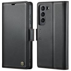 Caseme - CASEME Pl&aring;nboksfodral Konstl&auml;der f&ouml;r Samsung Galaxy S22 5G - Svart