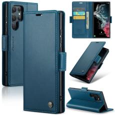 Caseme - CASEME Pl&aring;nboksfodral Konstl&auml;der f&ouml;r Samsung Galaxy S22 Ultra 5G - Bl&aring;