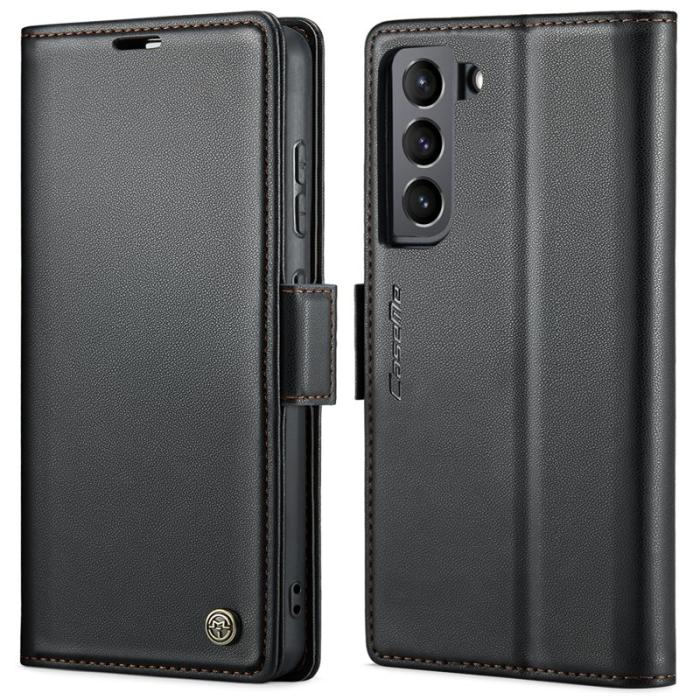 Caseme - CASEME Plånboksfodral Konstläder för Samsung Galaxy S22 5G - Svart