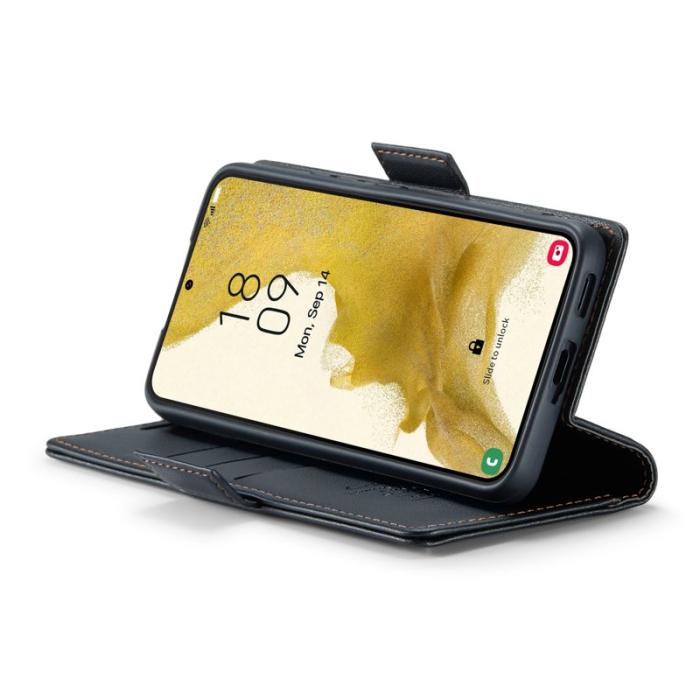 Caseme - CASEME Plånboksfodral Konstläder för Samsung Galaxy S22 5G - Svart