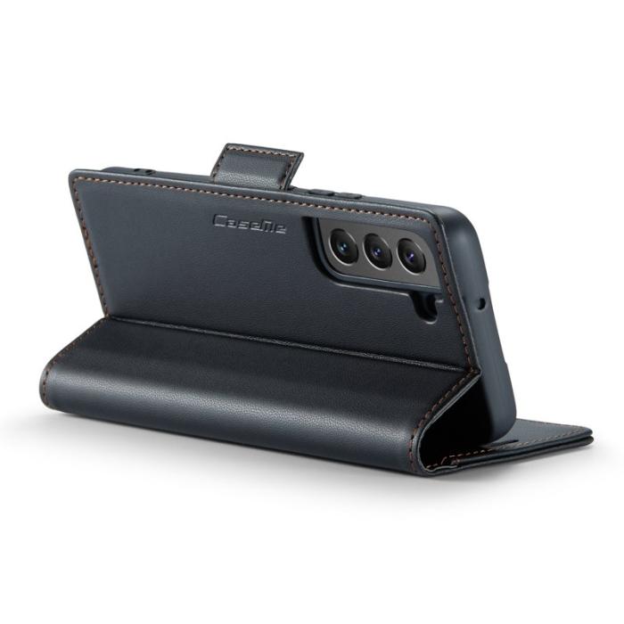 Caseme - CASEME Plånboksfodral Konstläder för Samsung Galaxy S22 5G - Svart