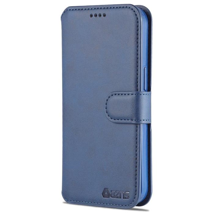 AZNS - AZNS iPhone 13 Pro Plånboksfodral Konstläder - Blå