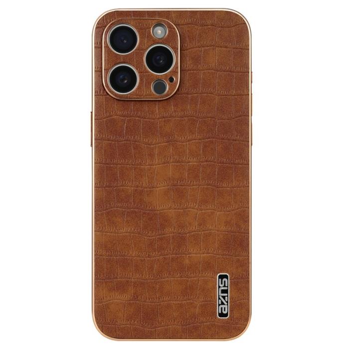 AZNS - AZNS iPhone 13 Pro Fodral KonstLäder - Krokodilstruktur - Brun