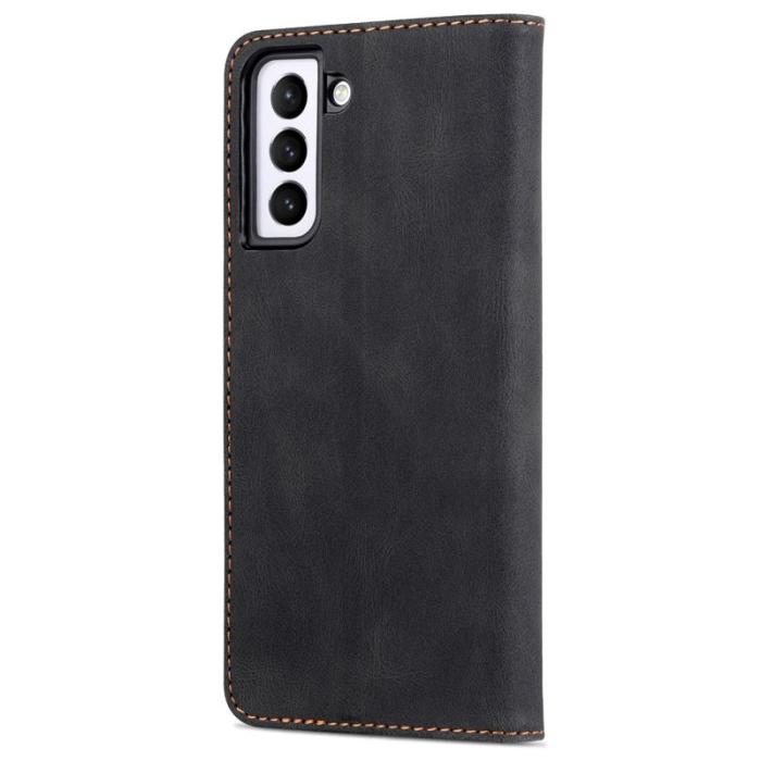AZNS - AZNS Samsung Galaxy S21 FE Plånboksfodral Konstläder - Svart