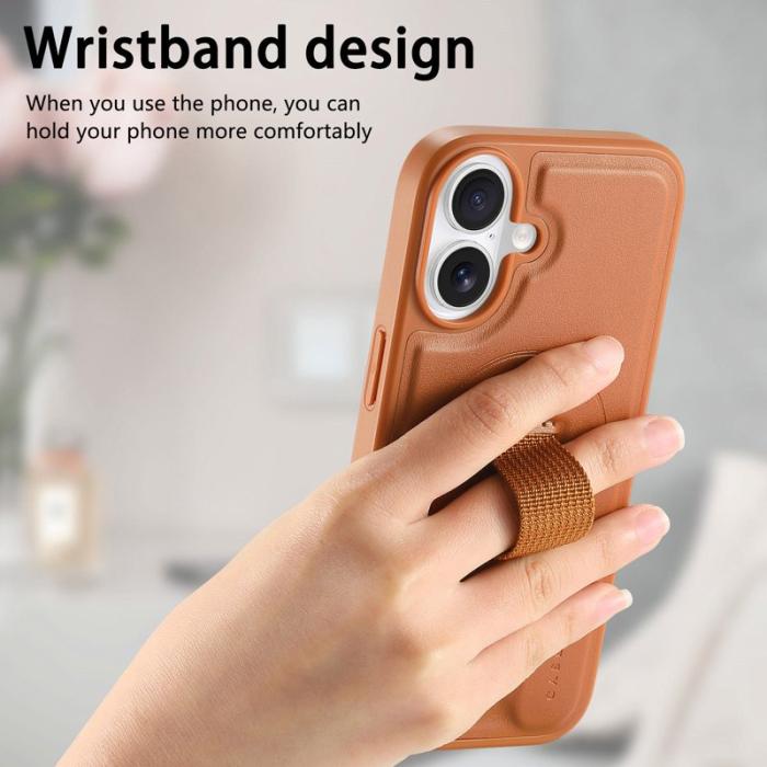 CASENEO - CASENEO iPhone 17 Fodral Magnetiskt KonstLäder - Brun
