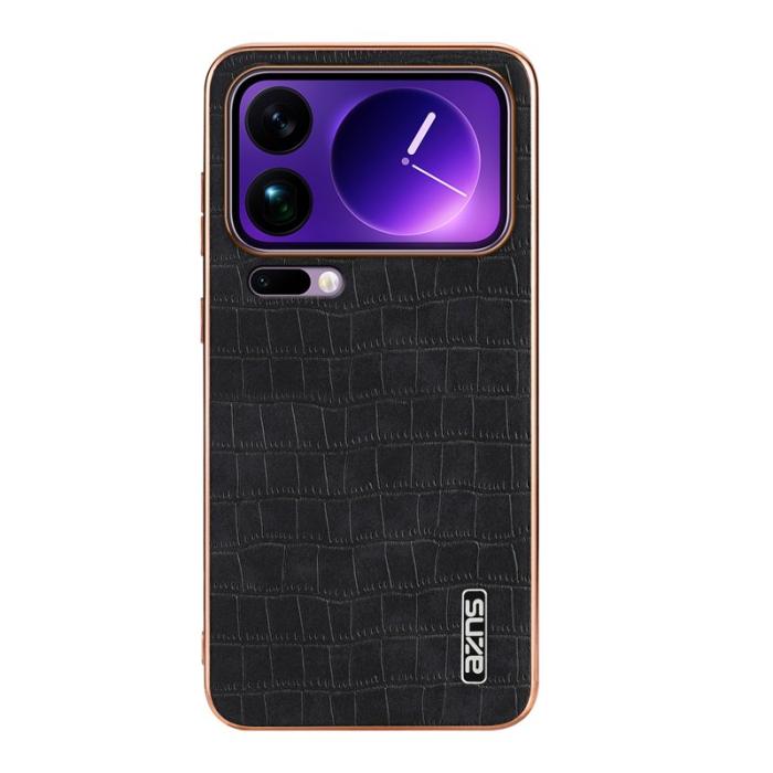 AZNS - AZNS Xiaomi 17 Pro Max Fodral - Electroplating KonstLäder - Svart