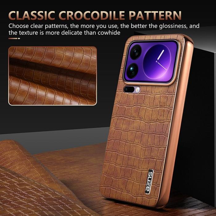 AZNS - AZNS Xiaomi 17 Pro Max Fodral - Electroplating KonstLäder - Svart
