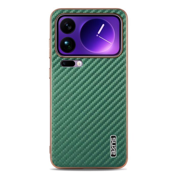 AZNS - AZNS Xiaomi 17 Pro Max Fodral - Elektropläterad KonstLäder - Grön