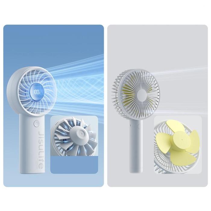 Jisulife - Jisulife Bärbar USB Handfläkt 3600 mAh Fan Life4 - Grå