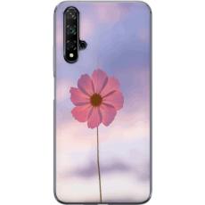 iSecrets - Genomskinligt Skal kompatibel med Huawei nova 5T med Rosa blomma