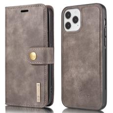 DG.MING - DG.MING iPhone 13 Pro Pl&aring;nboksfodral &Auml;kta L&auml;der Drop-resistant Gr&aring; 2-i-1 Fodral
