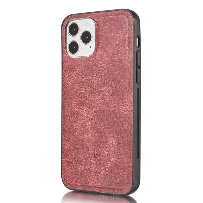 DG.MING - DG.MING iPhone 13 Pro Plånboksfodral 2-i-1 Äkta läder Röd