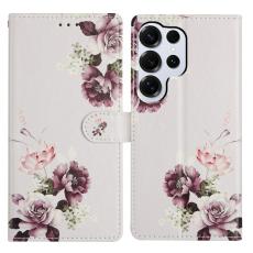 OEM - Samsung Galaxy S26 Ultra Pl&aring;nboksfodral M&ouml;nstertryck Konstl&auml;der - Cross Rosa