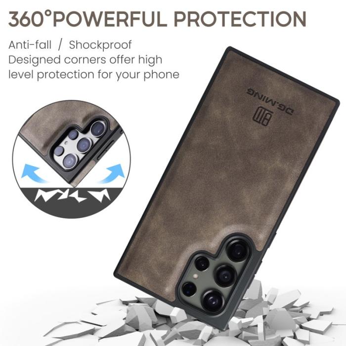DG.MING - DG.MING M5 Series Mobilskal till Samsung Galaxy S25 Ultra Konstläder Brun