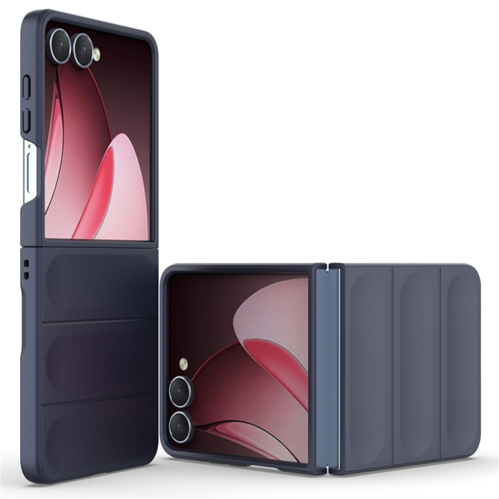 A-One Brand - Galaxy Z Flip7 Mobilskal Anti-Drop TPU Rugged - Mörkblå