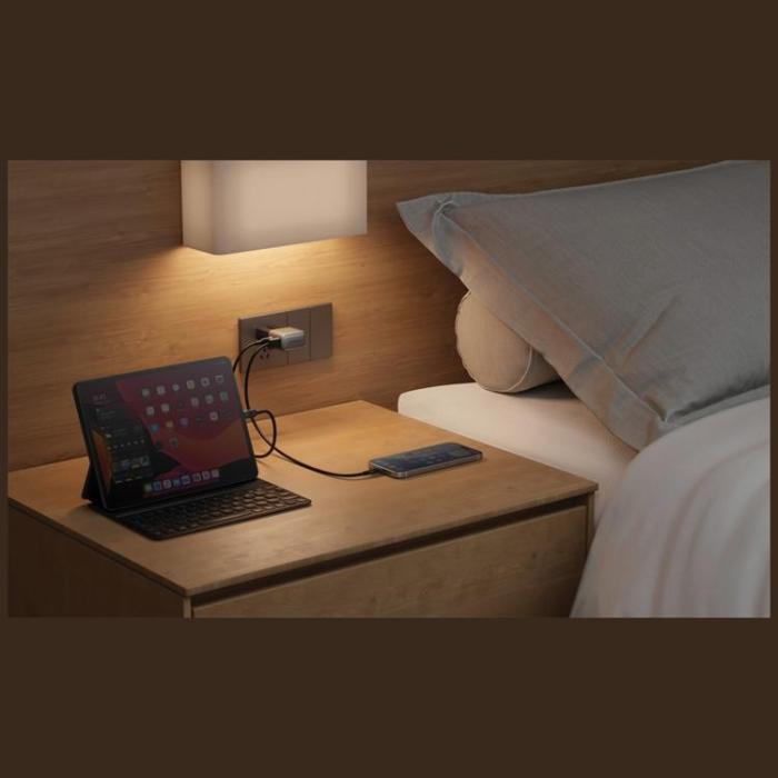 ENERGEA - Energea Snabbladdare 35W 1xUSB-A 1xUSB-C TravelGo - Grafitsvart