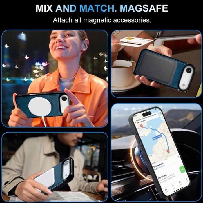 LC.imeeke - LC.IMEEKE L6 iPhone Air Fodral KonstLäder - Blå