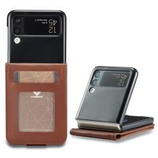 LC.imeeke - LC.IMEEKE Samsung Galaxy Z Flip4 Fodral KonstL&auml;der - Brun