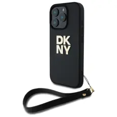 DKNY - DKNY Mobilskal till iPhone 16 Pro Wrist Strap Stock Logo - Svart