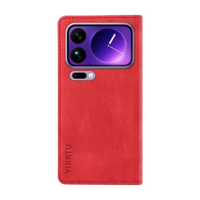 YIKATU - YIKATU Xiaomi 17 Pro Max Plånboksfodral Skin Touch - Röd