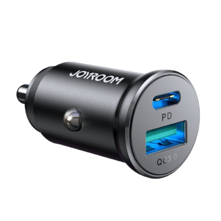Joyroom Mini Billaddare USB-A/USB-C 30W - Svart | 505295 | AlltMobil