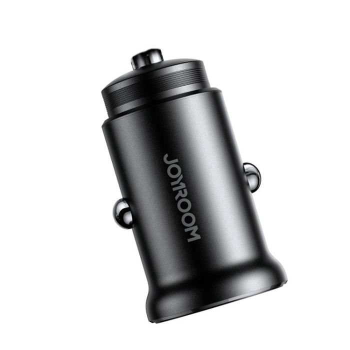Joyroom - Joyroom Mini Billaddare USB-A/USB-C 30W - Svart