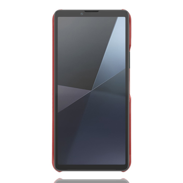 A-One Brand - Sony Xperia 10 VII Mobilskal Calfskin Texture PU-Läder - Röd