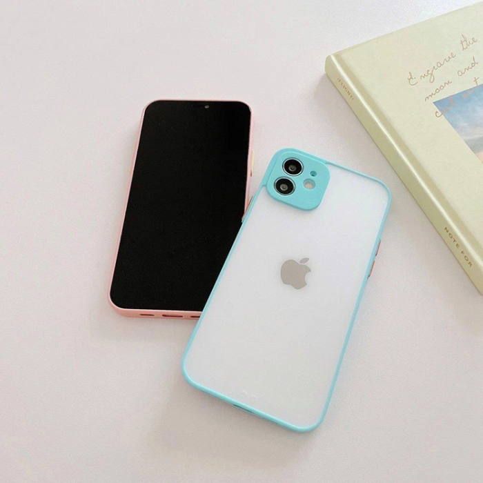 OEM - Galaxy A22 4G Mobilskal Translucent Milky - Blå