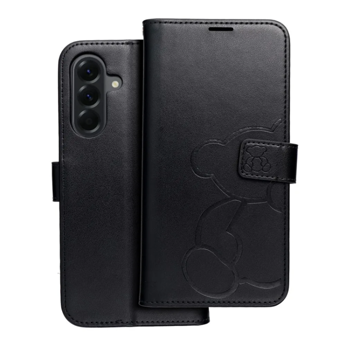 A-One Brand - Galaxy A56 5G Plånboksfodral Mezzo - Teddy Bear Svart