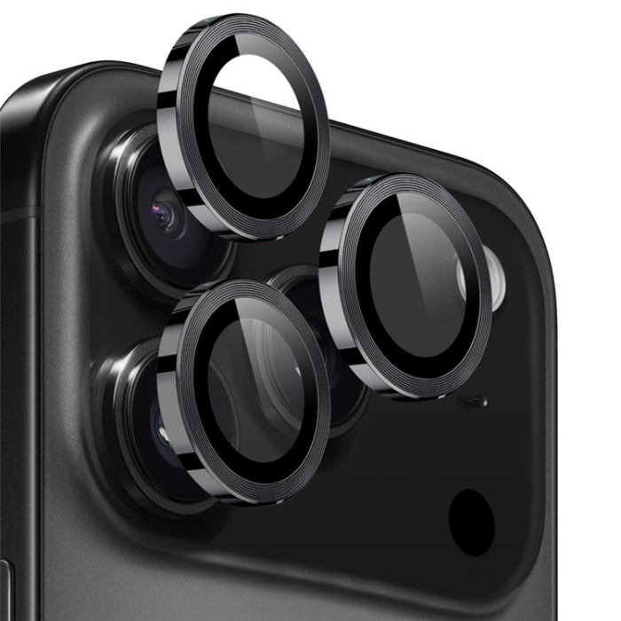 NORTHJO - Northjo iPhone 17 Pro/17 Pro Max Härdat Glas Kameraskydd - Svart