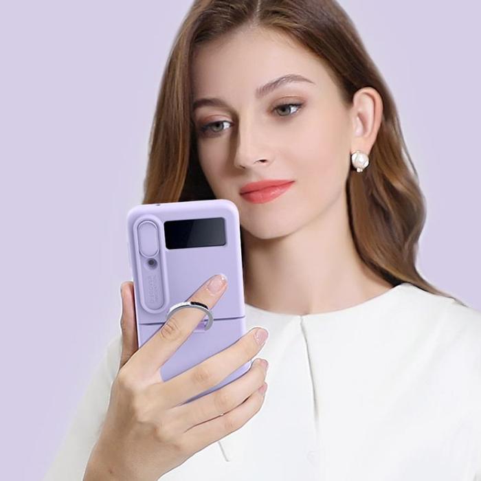 UTGATT1 - Nillkin Galaxy Z Flip 4 Mobilskal CamShield Silky - Lila