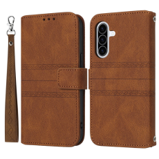 A-One Brand - Galaxy A17 / A26 Plånboksfodral Imprinted Läder - Brun