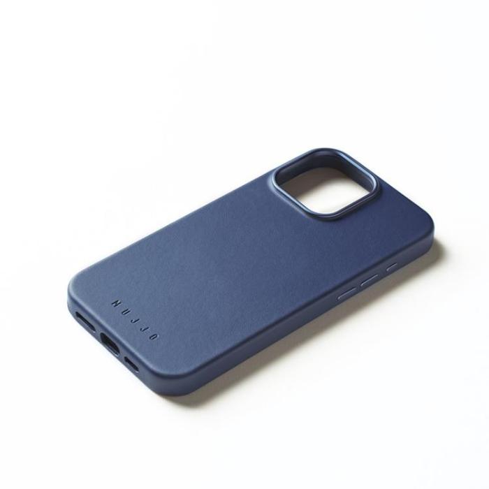 Mujjo - Mujjo iPhone 16 Pro Max Mobilskal MagSafe Läder - Blå