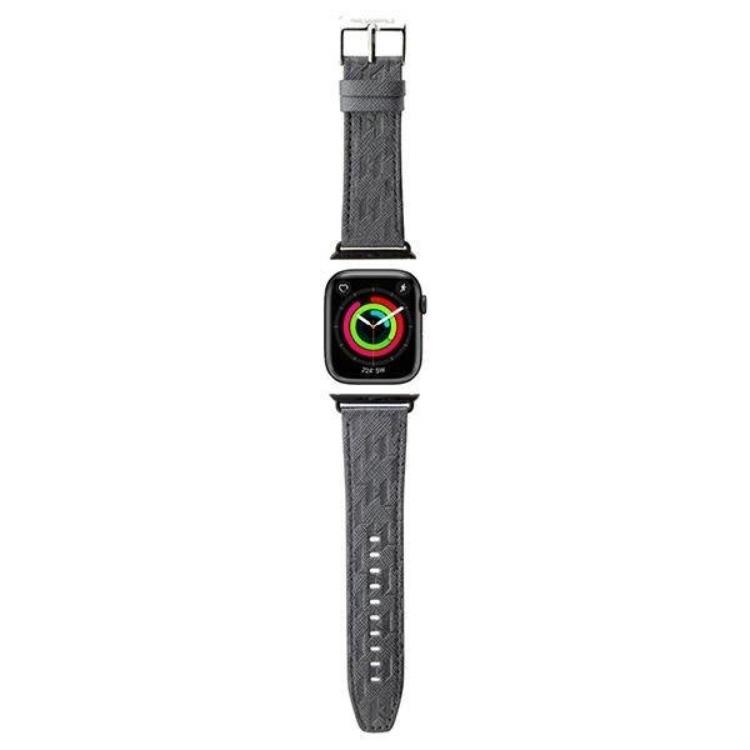 Karl Lagerfeld Apple Watch (42/44/45/49mm) Armband Saffiano Monogram | 5123 | AlltMobil